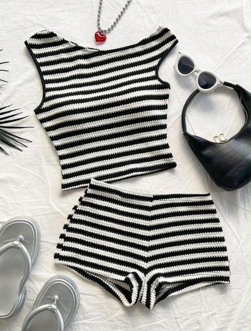 Black and white two piece